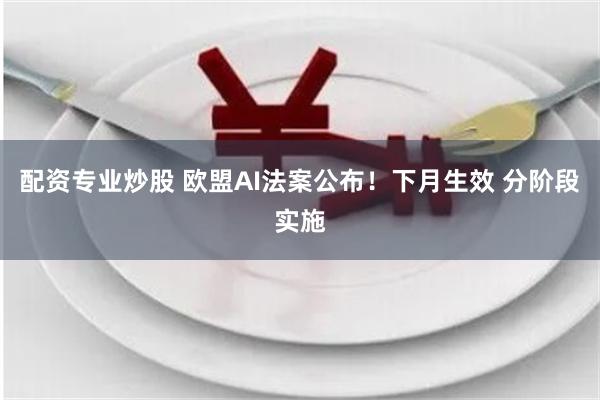 配资专业炒股 欧盟AI法案公布！下月生效 分阶段实施